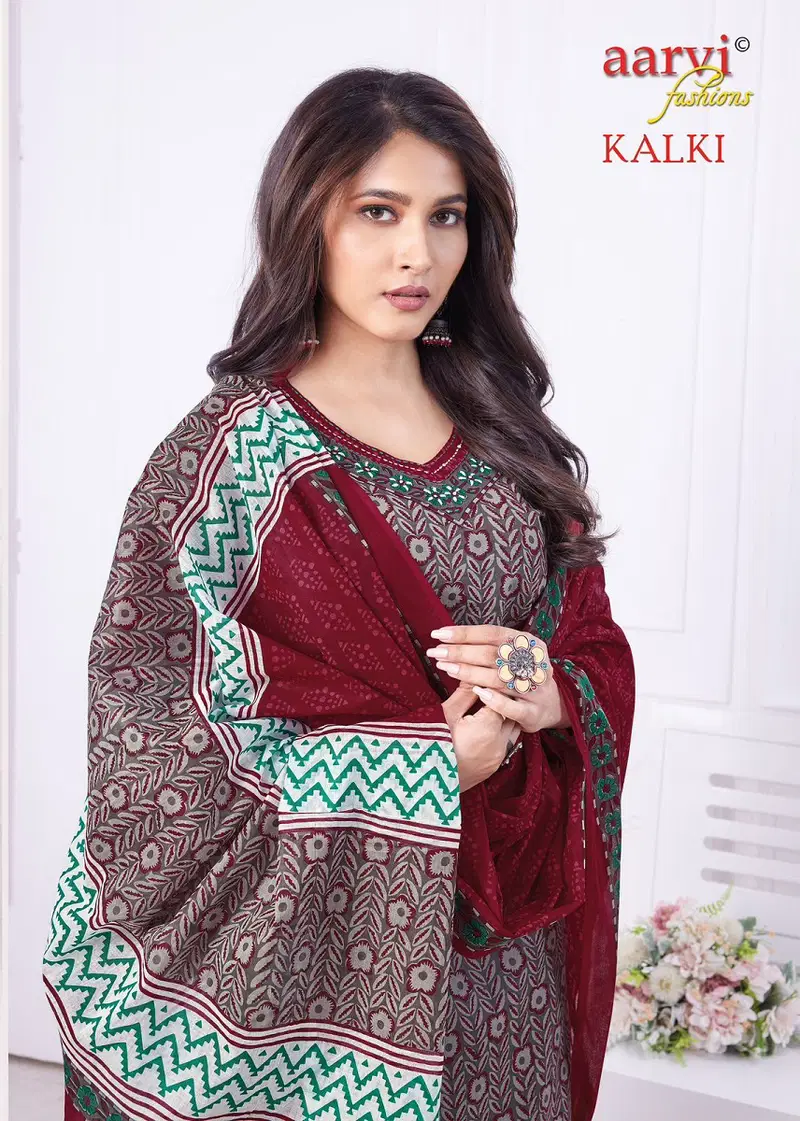 Aarvi Kalki Vol Printed Cotton Kurti Afghani Pant With Dupatta Wholesale Clothing Distributors In India
